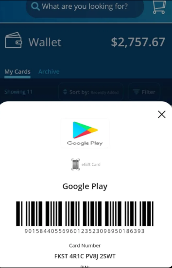 Shopwithscrip Account with Balance of $2000 – $3000